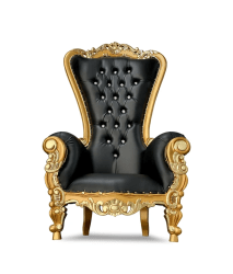 Throne chair (black & gold)